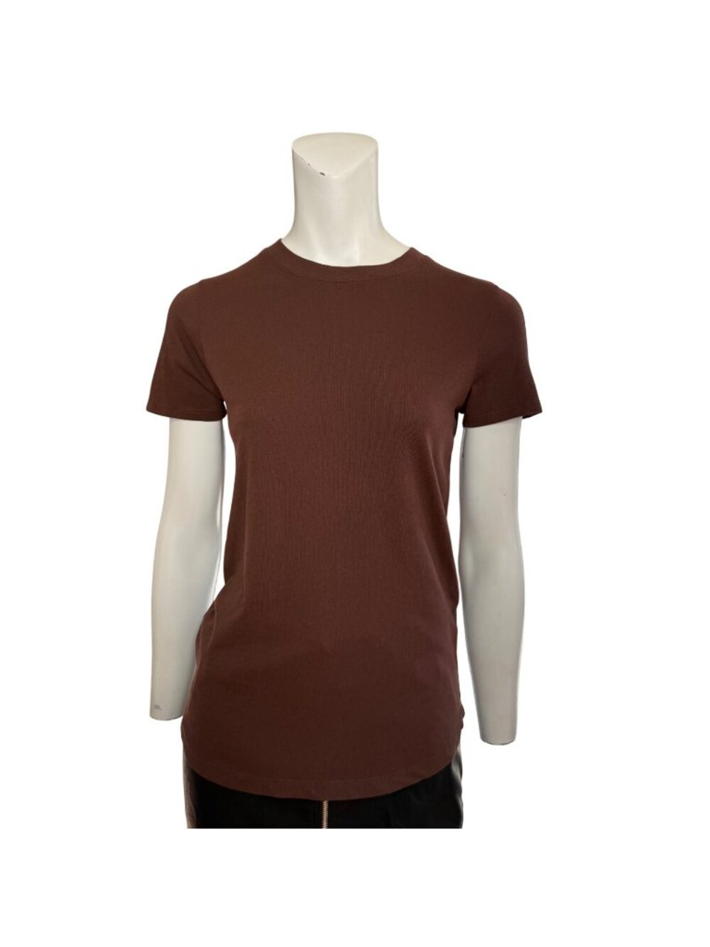 Madewell Brown Crewneck Short Sleeve T Shirt Hot Cocoa Brown Size XS NWOT